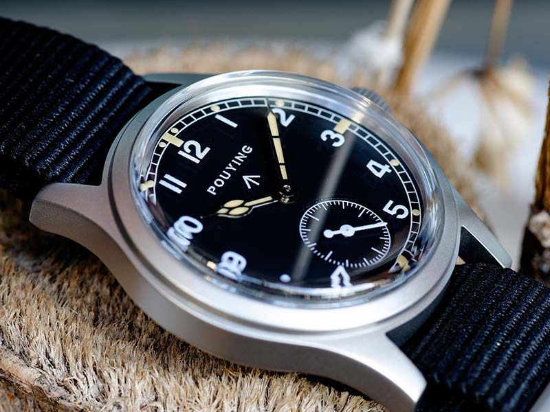 Pouying Dirty Dozen military watch 36mm Seagull automatic watch 10ATM waterproof watch