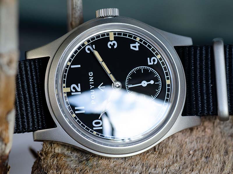 Pouying Dirty Dozen military watch 36mm Seagull automatic watch 10ATM waterproof watch