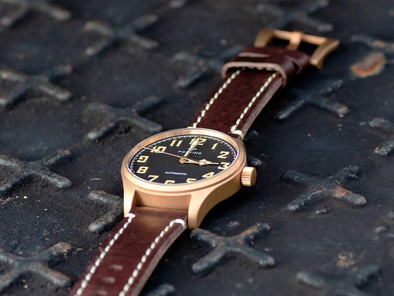 Pouying Puresky pilot watch 42mm bronze case automatic watch