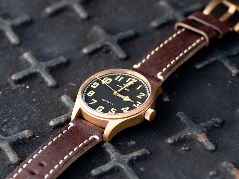 Pouying Puresky pilot watch 42mm bronze case automatic watch
