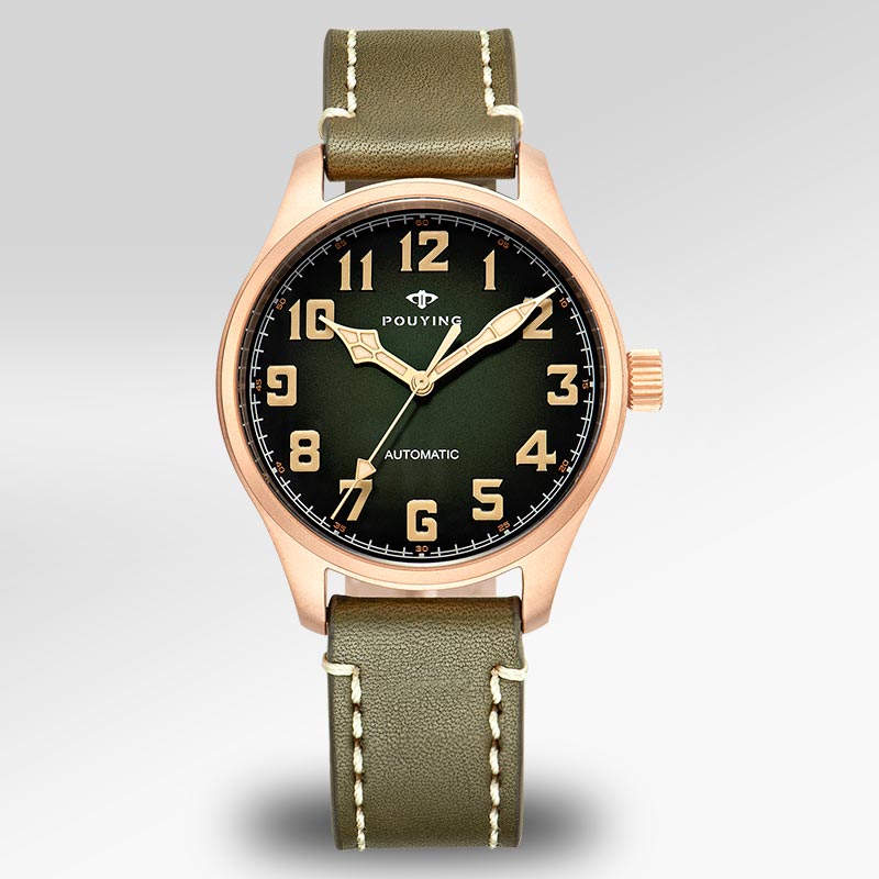Puresky Pilot Watch Bronze Blue