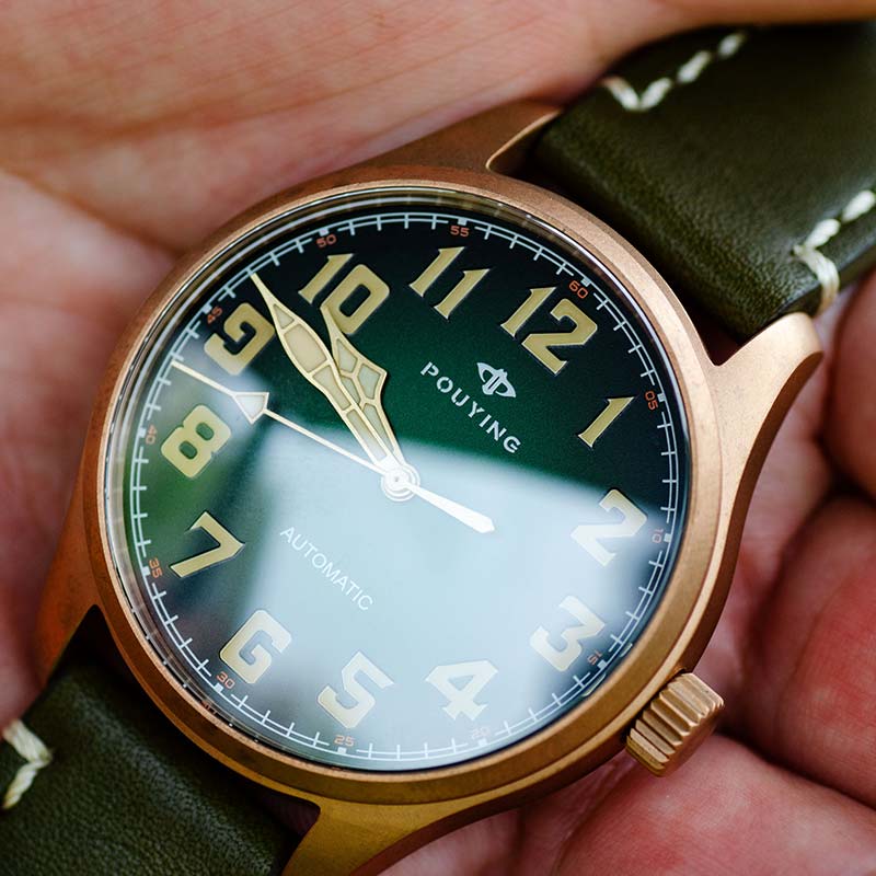 Puresky Pilot Watch Bronze Blue
