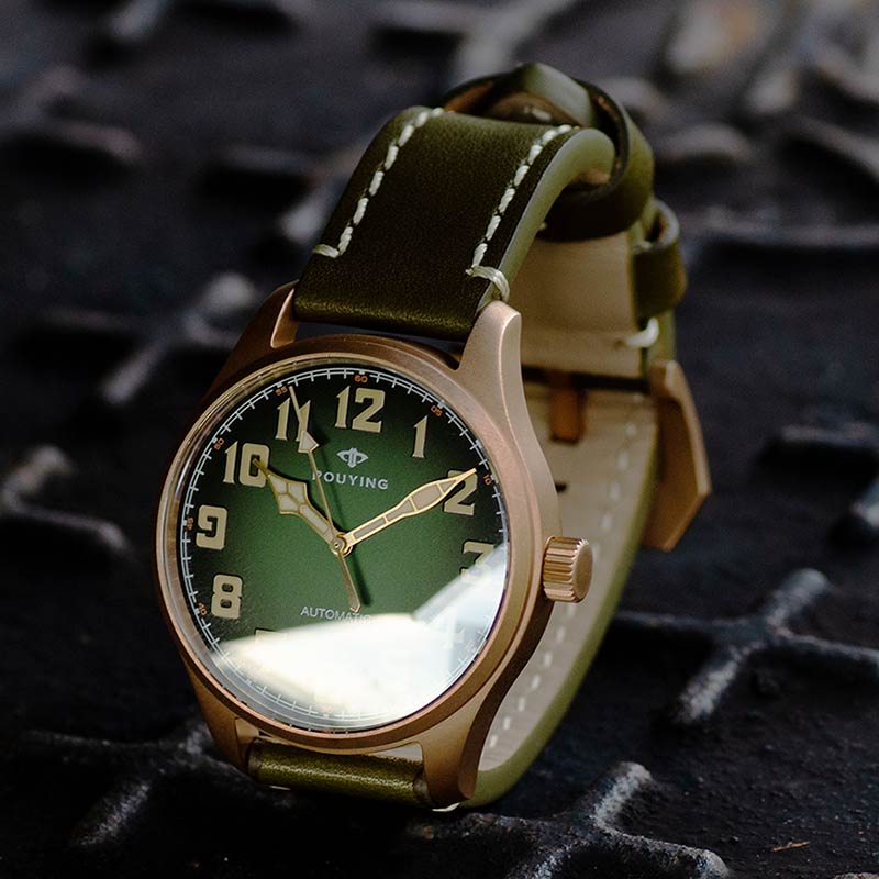 Puresky Pilot Watch Bronze Blue