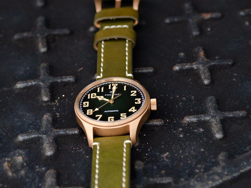 Pouying Puresky classic pilot watch with Seiko NH38 automatic movement