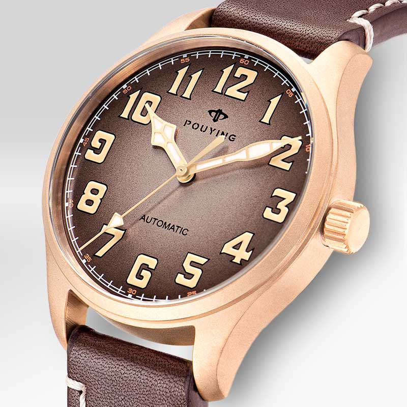 Puresky Pilot Watch 20ATM Brown