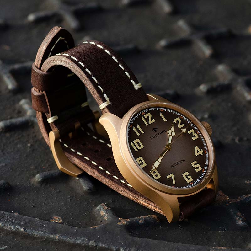 Puresky Pilot Watch 20ATM Brown