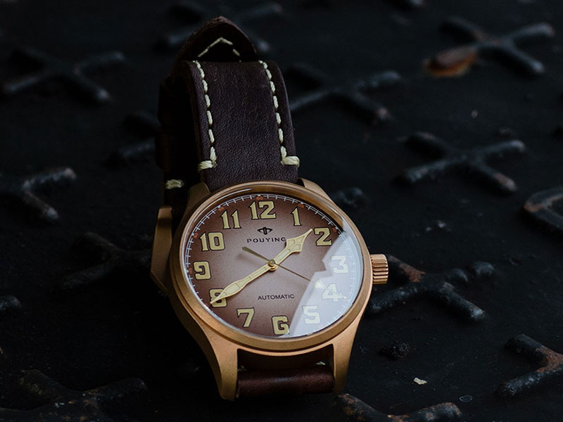 Pouying Puresky pilot watch 200m waterproof durable watch