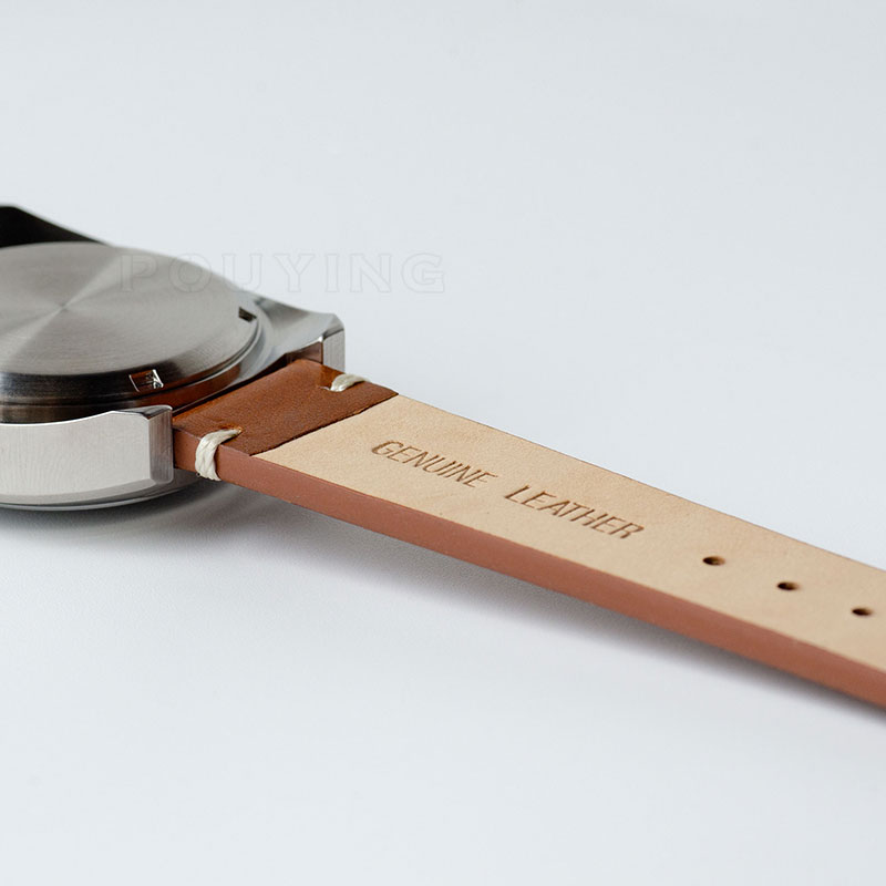 18mm Watch Band Genuine Leather Watch Strap Matte Finish Steel Buckle